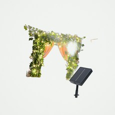 태양광넝쿨전구 정원 LED 나뭇잎 가든 캠핑 장식, 1개