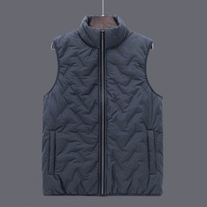 秋冬立領加絨加厚羽絨男士保暖羊羔絨外套背心馬甲