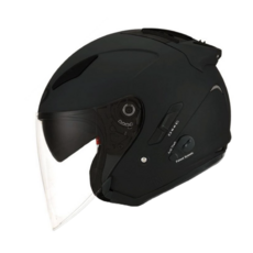 KYT DJ 素色開放式安全帽, 消光黑, 1個