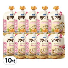 맘마밀 안심이유식 12개월 5팩+5팩혼합구성(무료배송) 이유식, 1세트, 아스파라거스와 닭가슴살 5팩+표고버섯과 소고기 5팩