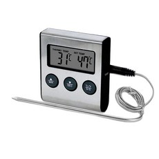 푸드링크 2in1 주방 타이머 겸용 디지털 탐침 온도계, 1개