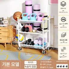 소도구 선반 운동기구 필라테스 홈짐 보관함 정리대, 1개, 수납랙 기본 농구대 화이트