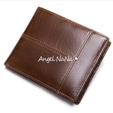 【AngelNaNa】 -高質感頭層牛皮多卡格男皮夾皮包防RFID