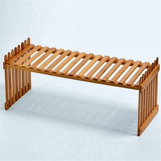 쥬넛 1단 대나무 원목 화분 진열대 미니화분대 조립식선반