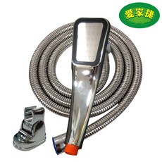 愛家捷 300孔SPA級蓮蓬頭組：細水柱按摩、不鏽鋼軟管、可調掛座，浴室淋浴超值選, 1個