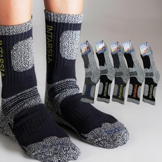 Rainbow Socks 男款加厚登山工作襪5雙組