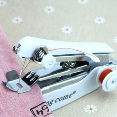 여행용 비상 옷 수선 수동 미니 핸드 재봉틀 스테이플러형