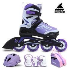 롤러블레이드 피닉스 아동용 인라인스케이트 큐브 풀세트 인라인 헬멧 보호대 가방, 피닉스퍼플 큐브세트(헬멧+보호대+가방), 1개