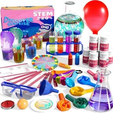 ZDRKWSM 과학실험키트 220종 이상 DIY STEM 교육 학습 장난감, 혼합색상