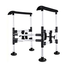 通用馬桶扶手，高度可調，防滑穩固，助力起身，安全扶手, 人體工學馬桶扶手白色加厚加粗, 1個