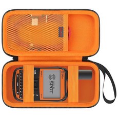 Elonbo 블루투스 양방향 위성 메신저가 있는 Spot X용 휴대용 케이스 휴대용 양방향 GPS 메신저 여행 보관 가방 휴대용 위성 커뮤니케이터 보호 홀더 블랙+ 오렌지, Elonbo 블루투스 양방향 위성 메신저가 있는 Spo