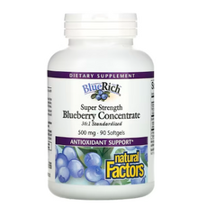 네추럴팩터스 36배농축 블루베리 캡슐 500mg 90정 안토시아닌 추출물 고함량, 1개