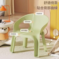 兒童靠背椅 舒適倚靠貼合背部曲線 適合1-9歲, 如圖所示 【淺綠】靠揹帶扶手【總高36】（適合1 - 9歲）, 1個