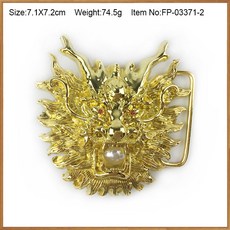 Bullzine 아연 합금 레트로 복고풍 엔틱 드래곤 벨트 버클 백랍 마감 FP-01867-3 4cm 너비 벨트 드롭, [06] FP-03371-2