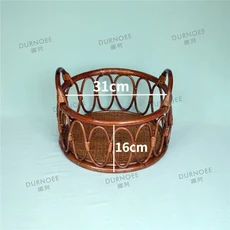 신생아 사진 의자 침대 복고풍 바구니 아기 사진 소품 컨테이너 유아 포즈 촬영 스튜디오 액세서리, PF07