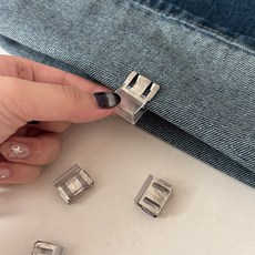 바지 밑단 클립 고정 후크, A바지밑단조절집게_투명, 2개