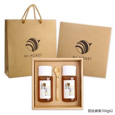 Mr.HONEY 蜂蜜禮盒, 1個, 荔枝蜂蜜700gX2