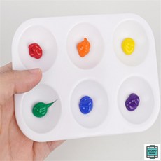 6구 미술 파레트 초등수채화물감파레트붓물통세트