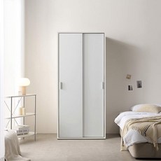 웰튼 모노800 슬라이딩 옷장 이불장 장롱( 800긴문장 1통), 화이트-도어이불장