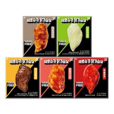 뺀닭 제로슈가 닭가슴살 5종 혼합 세트, 30개, 100g