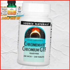 소스 내추럴스 크로메이트 크로뮴 GTF 200mcg 미주 출고 네츄럴, 1개