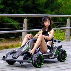 레이싱 카트 자동차 고카트 2인용 원격제어 성인가능 시트, 듀얼 드라이브(키즈워치 증정), 회색 12V25A+방폭 소프트, 1개