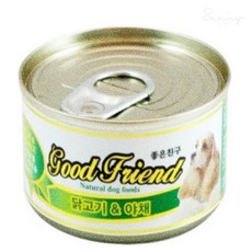 자깡몰 굿프랜드 닭고기와 야채 캔 100g 강아지닭가슴살