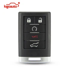 kigoauto 원격 키 케이스 쉘 4/5/6 버튼 OUC6000066 캐딜락 CTS Escalade 2008 2014용, 04 model 4