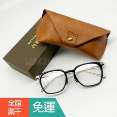 日本職人 內藤熊八作 N-35 C1 純鈦版材 鏡腳職人雕花 舒適輕量眼鏡, 1個
