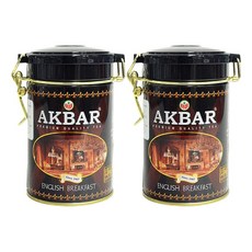 아크바 잉글리쉬 브렉퍼스트 홍차 틴케이스 100g X 2, 1개