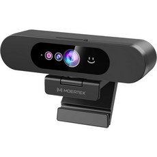 MOERTEK 윈도우 헬로 웹캠 1080P 30fps 카메라 소음 감소 마이크 플러그 앤 플레이 90 광각 내장 프라이버시 커버 360 회전 및 기울기 Zoom Google