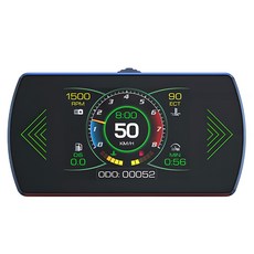 RUNDX HUD 차량용 헤드업 디스플레이 OBD 과속예측 차량 속도계, 1개, 전차종
