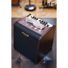 NUX AC-80 Stageman II 80W 木吉他音箱 高CP值 內建藍芽App控制 節奏 附控制踏板, 1個, 黃色