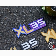 叫小賀 鈦合金 XL35 氣瓶貼紙 鯊魚工廠, 藍紫鈦, 1個