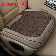 3D 아마 자동차 좌석 보호대 커버 범용 미끄럼 방지 매트 럭셔리 인테리어 액세서리 통기성 운전자 쿠션, 09 A-Brown 1pcs, 1개