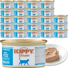 키피 그레인프리 무스 파테 고양이 습식사료, 24개, 85g, 흰살생선