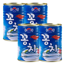 유동 꽁치 통조림 캔 찌개, 4개, 400g