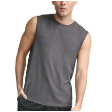 미국출고 평점4.5+ 160296 Champion 남성용 머슬 탱크 클래식 그래픽 티 민소매 티셔츠 (Reg. or Big & Tall) 스칼렛 - 스크립트 로고 S, L, 표준, 그래나이트 헤더 - C 로고