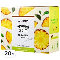 CAFFE BENE 咖啡伴 袋裝鳳梨氣泡飲, 190ml, 20個