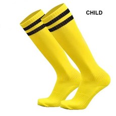 십대 화이트 블랙 스트라이프 축구 양말 종아리 야구 럭비 운동, 15.Yellow, 1개