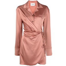 나누슈카 슬립 새틴 미니 드레스