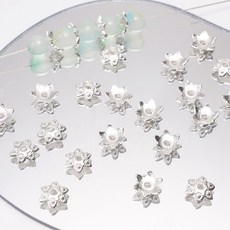 亞馬遜混款閤金花託隔片手工DIY配飾品隔珠手串珠配件材料包，多款設計，手工藝品材料, 14款 10mm 孔徑約1mm 銀色 2, 1個