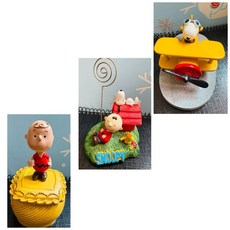 Snoopy 史努比 查理布朗 公仔擺飾 珠寶盒 飛機模型 相片夾 便條夾 名片夾 首飾收納 戒指盒, 1個, 史努比&查理布朗 名片夾