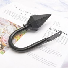 커튼월 후크 메탈 U자형 후크 커튼 후크 유럽식 커튼월 후크 커튼 액세서리, [다이아몬드 블랙] 1 개, 커튼 월 후크, 1개