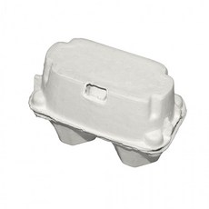 백색 2구 휴대용 밀폐형 종이계란판 계란케이스, 1개