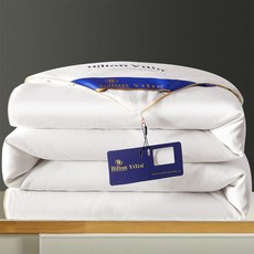 두꺼운 사계절 이불솜 실크 이불 부드러운 명주 침구, 본백-A타입[실크이불]