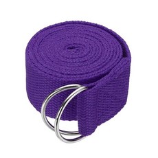 YELARXI 스트레칭을 위한 요가 스트랩 운동용 스트레치 밴드 1.8m(6피트) 및 오렌지 조절 가능한 금속 D링 버클 요가 밴드 - 필라테스/체육 피트니스/체육관 운동 댄, Purple