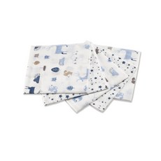 KU.KU 酷咕鴨 紗布手帕 5入 紗布巾 紗布毛巾 嬰兒紗布口水巾 紗布澡巾 超好眠成長包巾 三角圍兜 寬口奶瓶