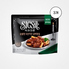 롯데 식사이론 숯불향 오븐치킨 갈비양념, 3개, 330g
