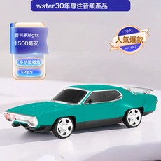 WSTER WS-620 汽車造型藍牙音響 便攜插卡音箱 桌面擺件, 1個, 孔雀綠